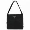 Auth Tessuto Nylon Shoulder Bag Black Pr1112ss
