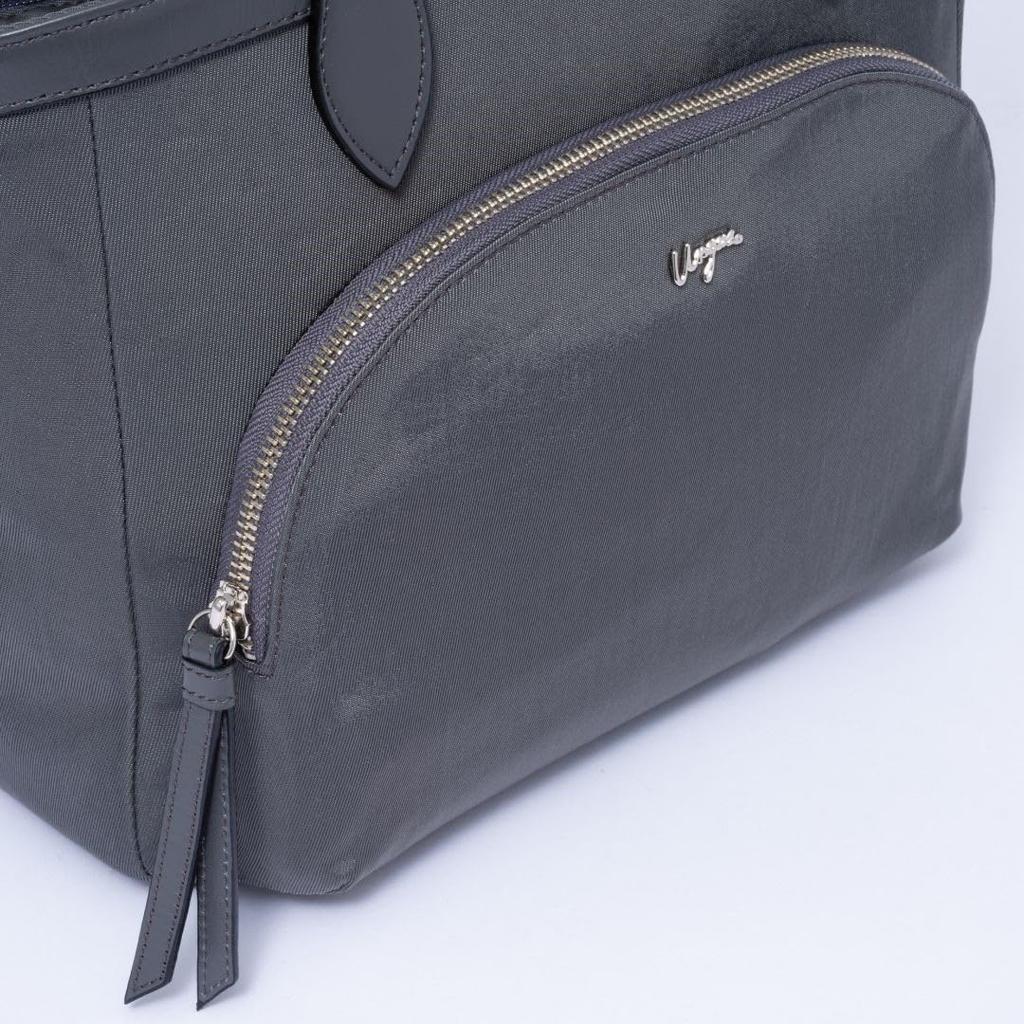 You by Ungaro Tote Plain Nylon with Hand and Long Shoulder Zipper and Multiple Pockets and Made in Japan 2-Way "Alice" - Lightweight, Strap, Closure,