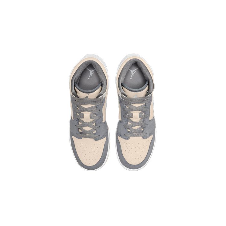 Air Jordan 1 Mid SE GS Coconut Milk Particle Grey Детские кроссовки Кремовые DN4346-100
