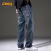 Jeep Мужские повседневные джинсы прямого кроя в стиле ретро