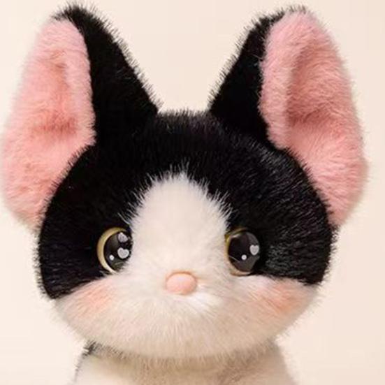 Yousheng Реалистичная кукла кошки Сиамская трехцветная кошка Плюшевая игрушка Мягкое чучело милый друг для стола и подарок для эмоциональной поддержки