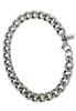 Phiten Limited Edition Titanium Chain Bracelet, Cut, Curb Chain, Length 17-19cm (17cm), Width 7.0mm, Hypoallergenic, Healthy Bracelet