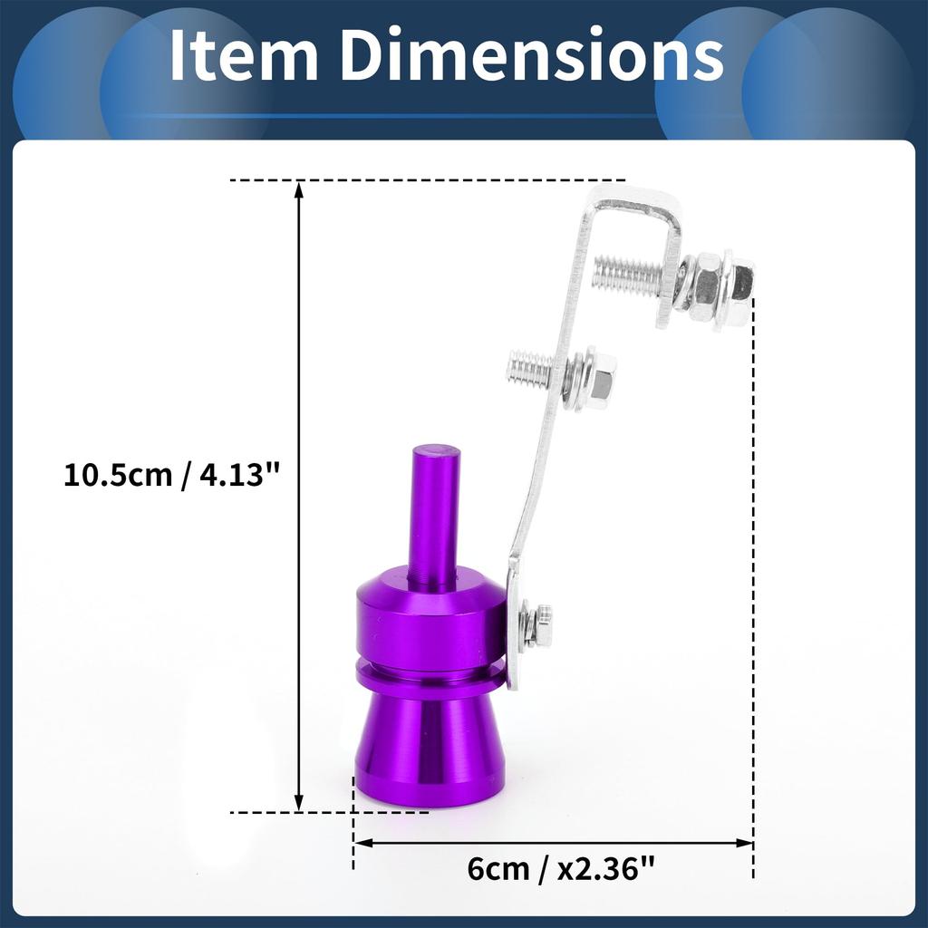 INFINAUTO Свисток-глушитель выхлопной трубы с турбо-звуком, задняя выхлопная труба, M Карбид Хром Производитель Алюминий Фиолетовый 1 Комплект