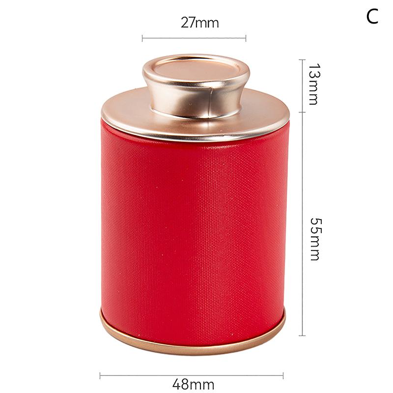 1Pc Solid Mini Empty Tea Tin Can Household Green Black Tea Sealed Jar Portable Travel Small Tea Packaging Box Paper Storage Can