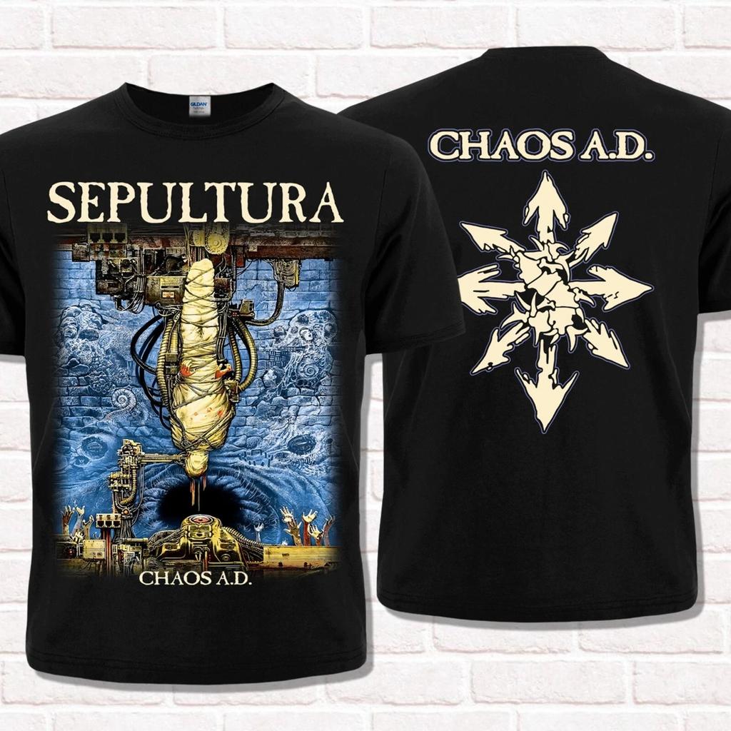 Hot New Sepultura "Chaos A.D." T-Shirt (1993). Groove Metal, Thrash Metal. Rare!