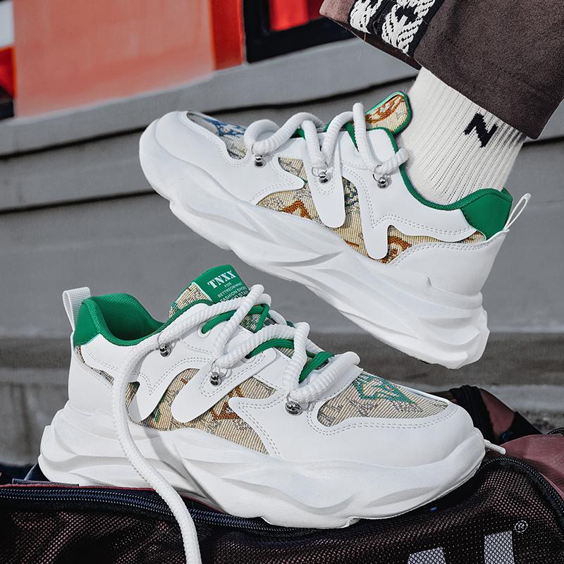 Модные мужские кроссовки, роскошные массивные повседневные кроссовки для мужчин, увеличивающие рост, обувь для пап, дышащая спортивная обувь, мужские кроссовки