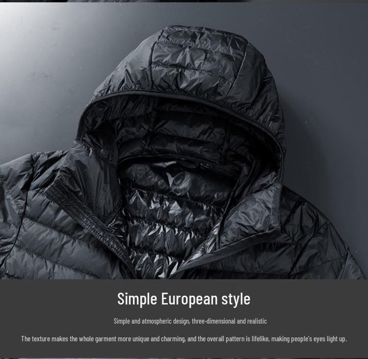 Мужская легкая пуховая куртка большого размера, повседневная и ветрозащитная для осени/зимы