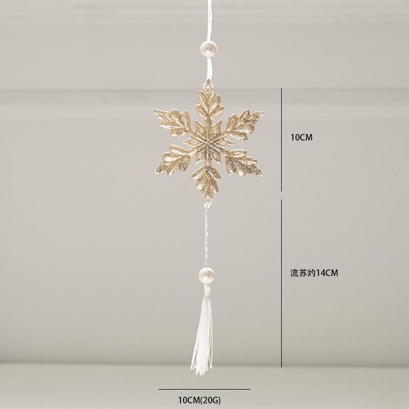 New Christmas Tree Ornaments Glitter Hollow Snowflake Pieces Love Butterfly Pendant Christmas Charm