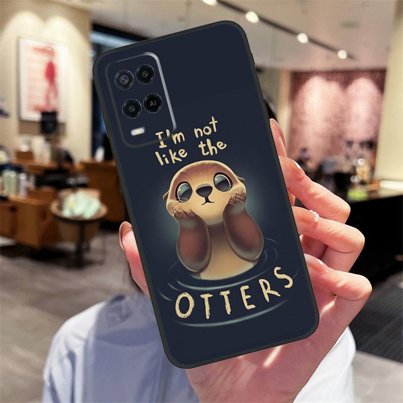 Милый мультяшный выдра Чехол Для Oppo A94 A54 A40 A60 A80 A98 A78 A18 A38 A58 A16 A76 A96 A17 A77 A74 A57S A15 Обложка