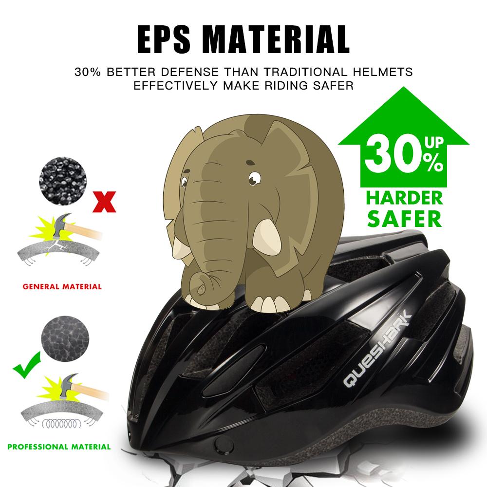 Queshark Велосипедный шлем MTB Шоссейный велосипедный шлем Мотоциклетная защитная крышка со съемной линзой