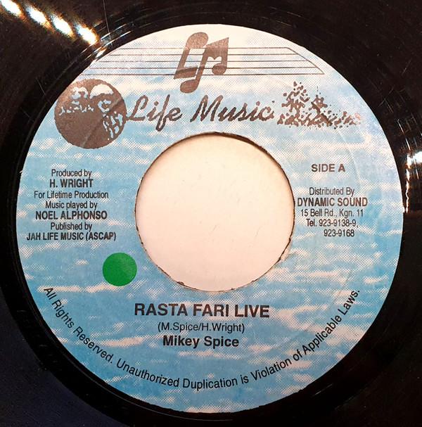 7-дюймовая пластинка MIKEY SPICE Rasta Fari Live NONE Life Music Ямайка Регги Ска Даб Б/у