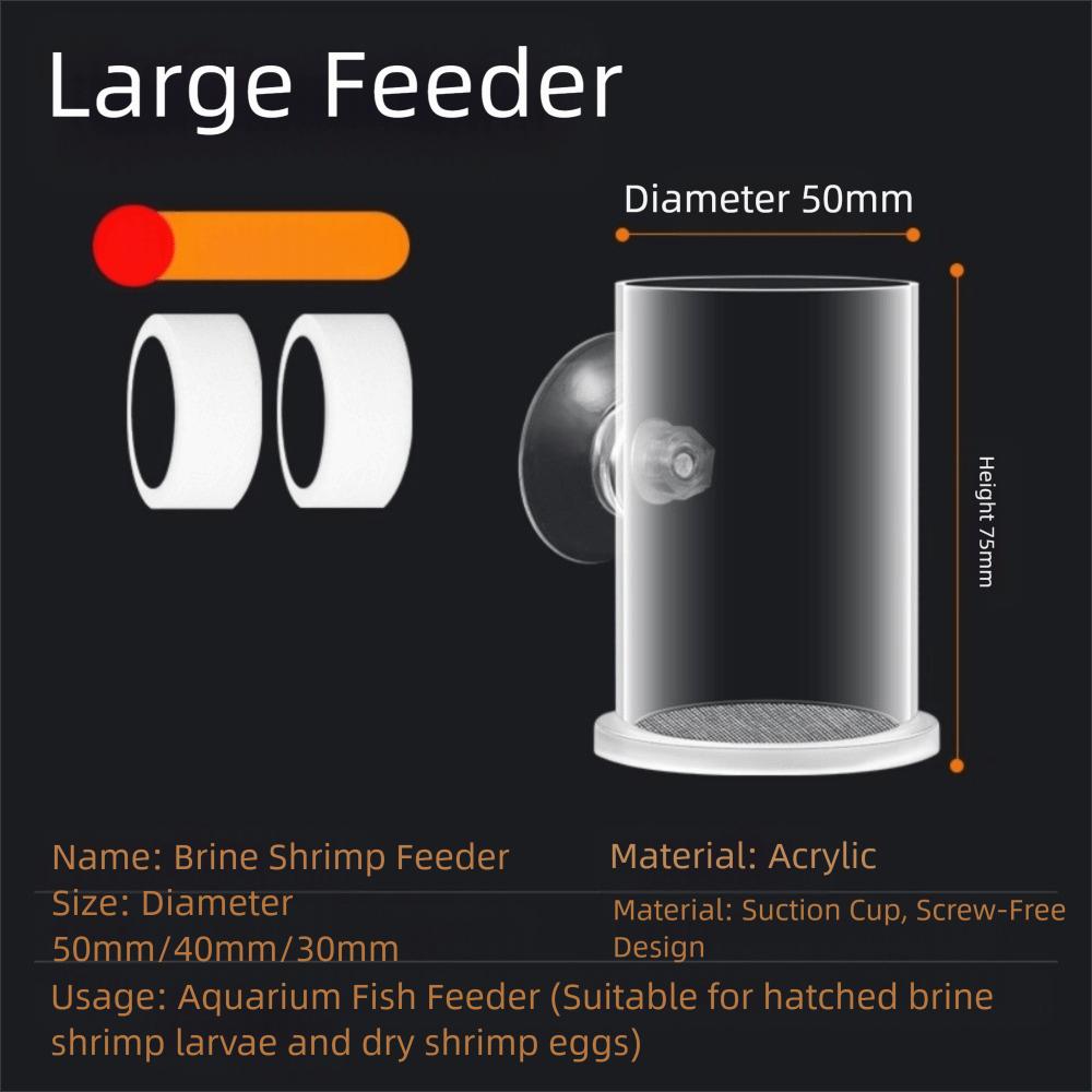 Акриловая кормушка для артемии с фиксацией и присоской, прозрачная, прочная, с плавающим кольцом, для аквариума