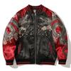 Kashtali Ajdaho Hip-Hop Kurtkasi Kontrast Rangli Yuqori Ko'cha Beysbol Palto Harajuku Trendy Ustki Kiyim Erkaklar uchun Kundalik Keng Kurtka