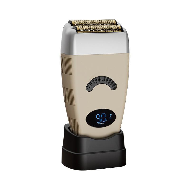 Kuangjie Dual-Function Electric Shaver with Digital Display and Sideburn Trimmer