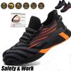 Fashion Breathable Safety Shoes Anti-smashing Anti-puncture Lightweight Safety Work Shoes for Men Women Plus Size 35-50