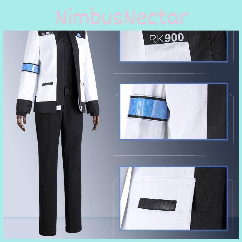 Luxurious Detroit Become Human Connor Rk900 Jackets Uniform Cosplay Costume Full Set Perfect For Halloween And Parties