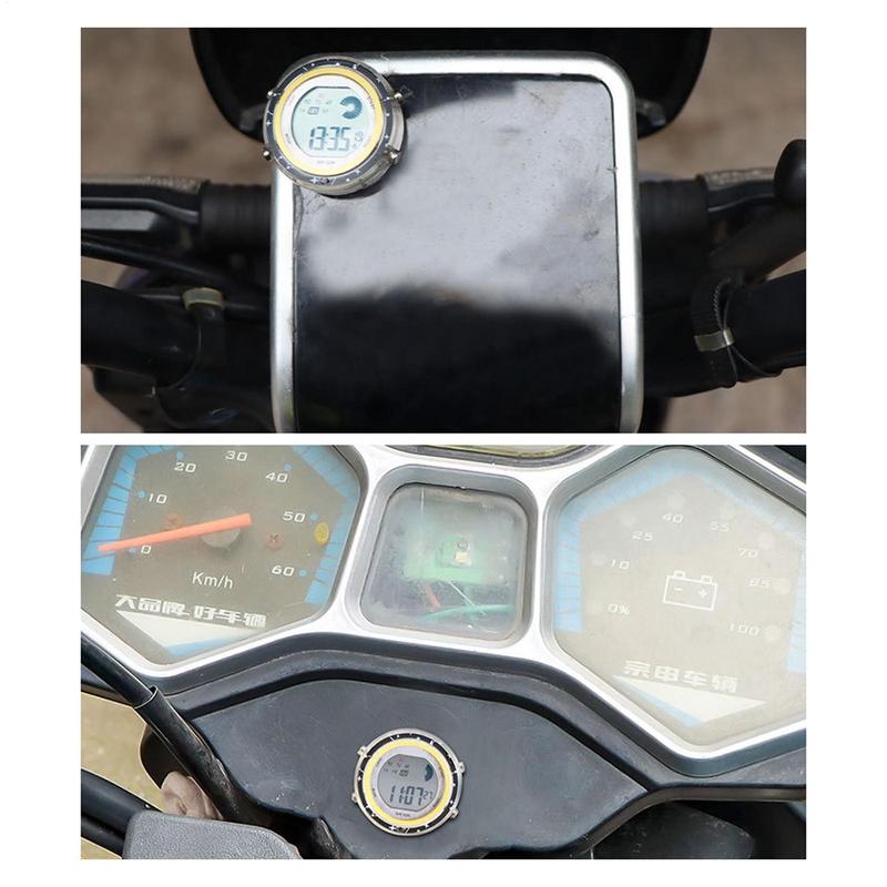 Цифровые часы для мотоцикла Водонепроницаемые Мотоциклетные Наклейки на Приборную панель Автомобильные Часы Автомобильные Наклейки Мини-часы Для Приборной панели Мотоцикла