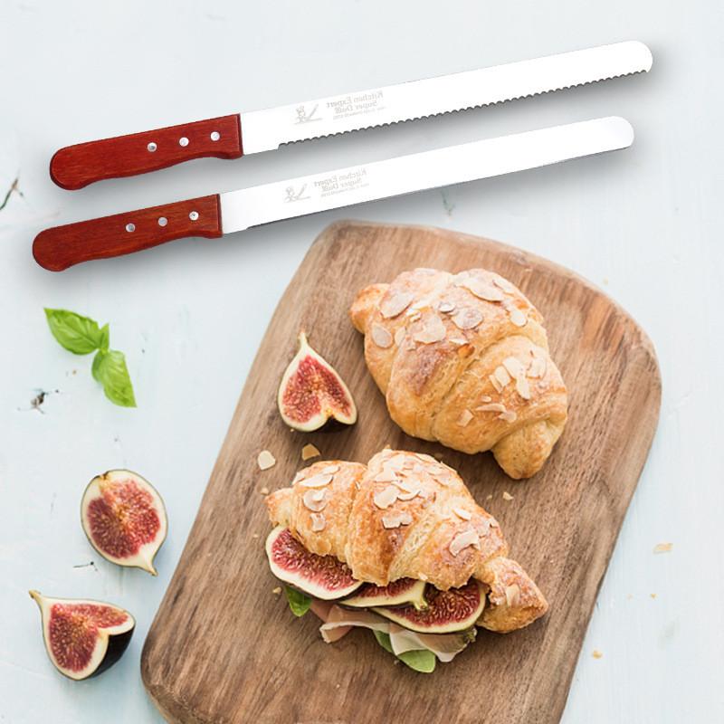 Нож для хлеба из нержавеющей стали, пила, инструмент для нарезки торта, нож для выпечки тостов, крупный зуб, мелкий зуб, пила для торта, нож для закусок и десертов