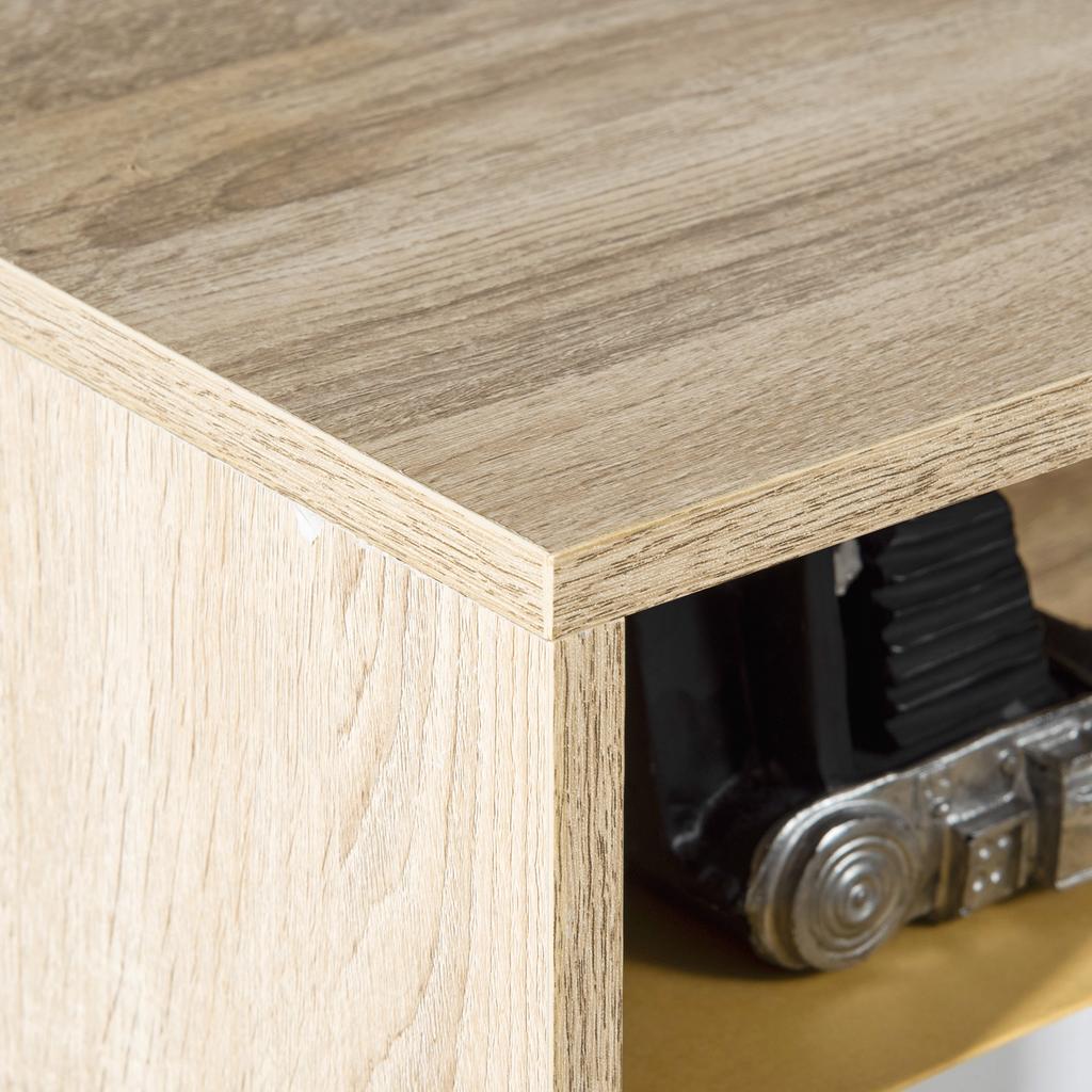 Shoe Cabinet, 2 Drop-Down Drawers, Shelf, for 8 Pairs, 80x25.5x112.5cm, Natural & White