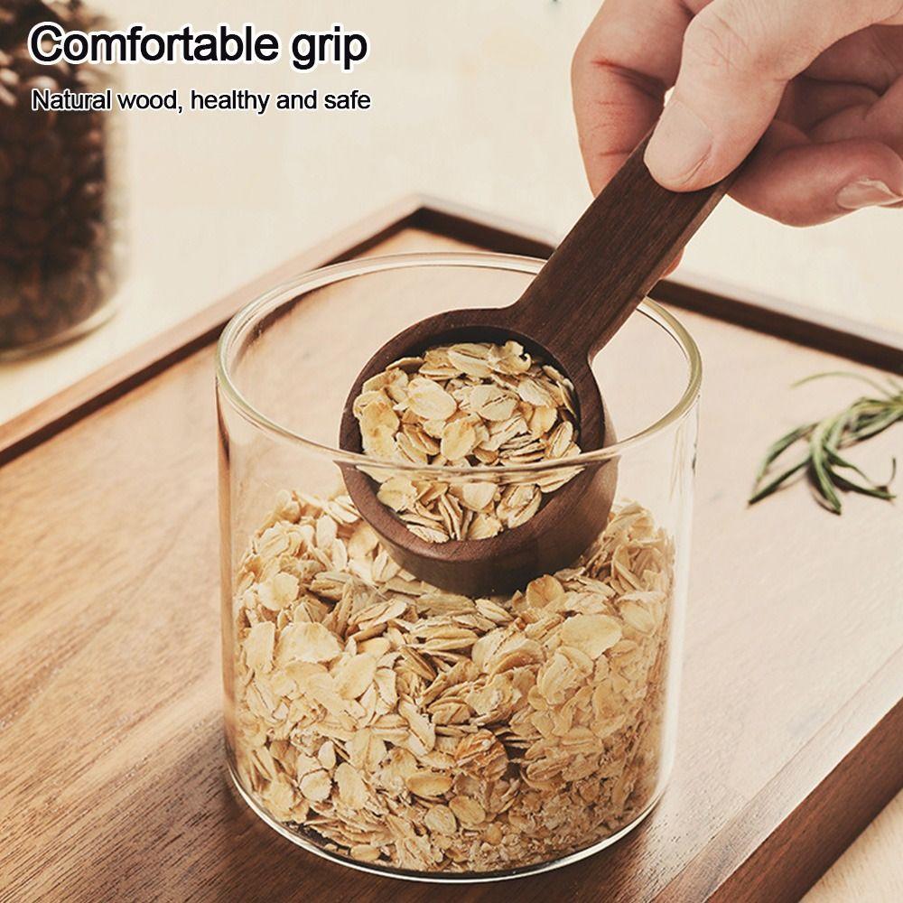 Black Walnut Gram Scoop Coffee Bean Scoop Wooden Sugar Spice Scoop Coffee Spoon Measuring Spoon