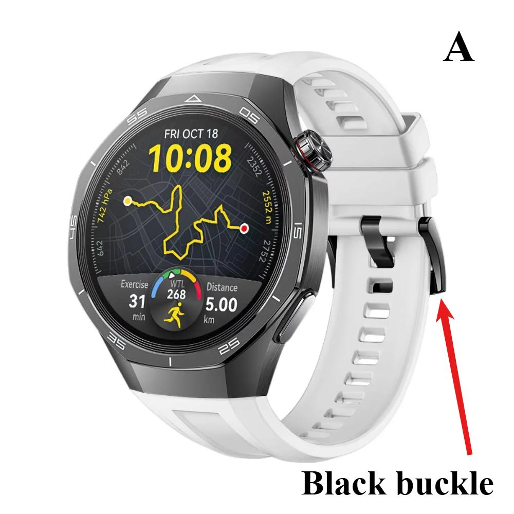 Официальный силиконовый ремешок для Huawei Watch GT5 Pro 46 мм 22 мм Мягкий спортивный браслет для Huawei Watch GT 5 Pro Аксессуары для браслета для умных часов