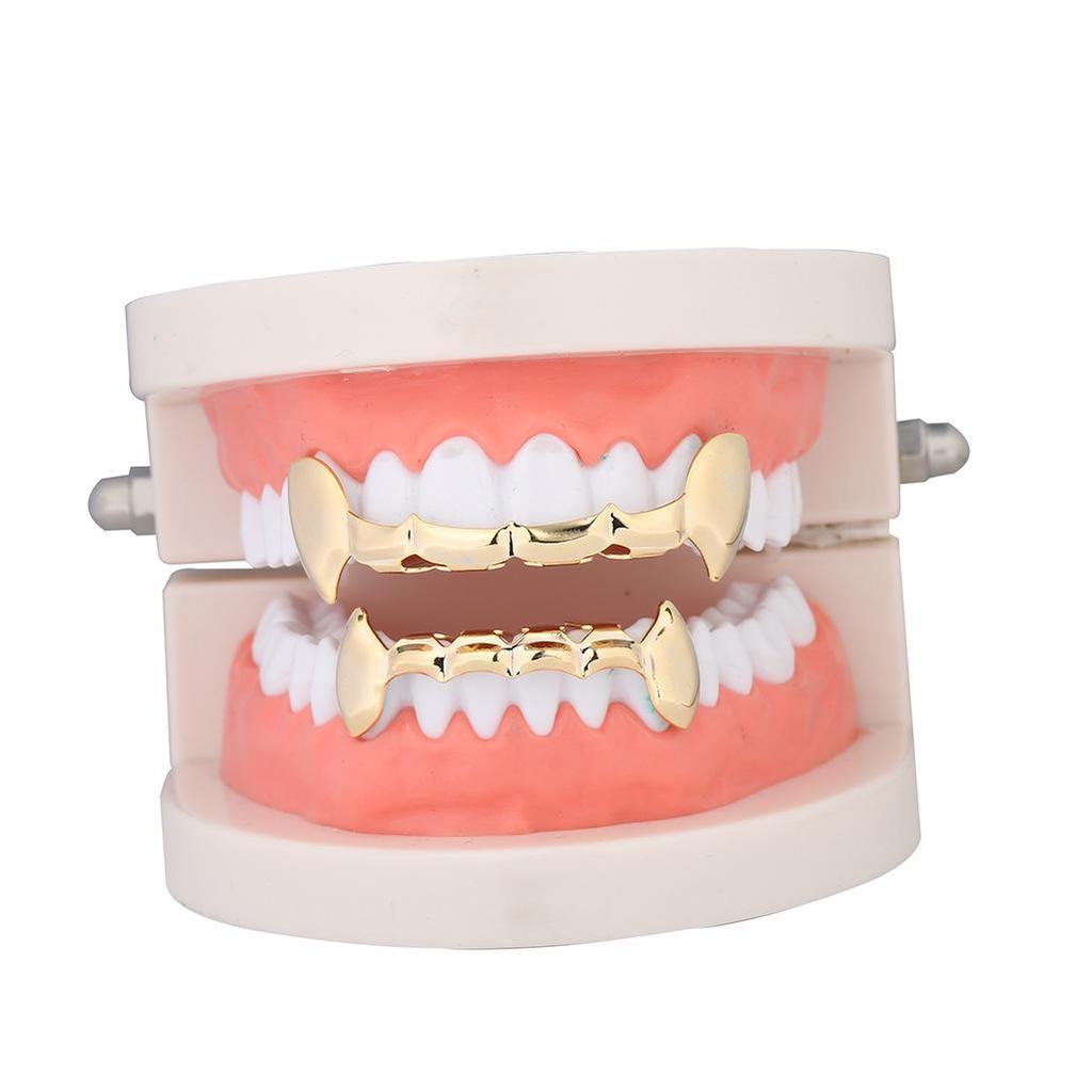 Модные Хэллоуинские Вампирские Клыки Grillz - Золотые Хип-Хоп Аксессуары