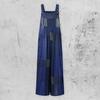 Sleeveless Square Collar Jumpsuit Pockets Wide Leg Ankle Length Retro Plaid Pattern Suspender Playsuit Streetwear