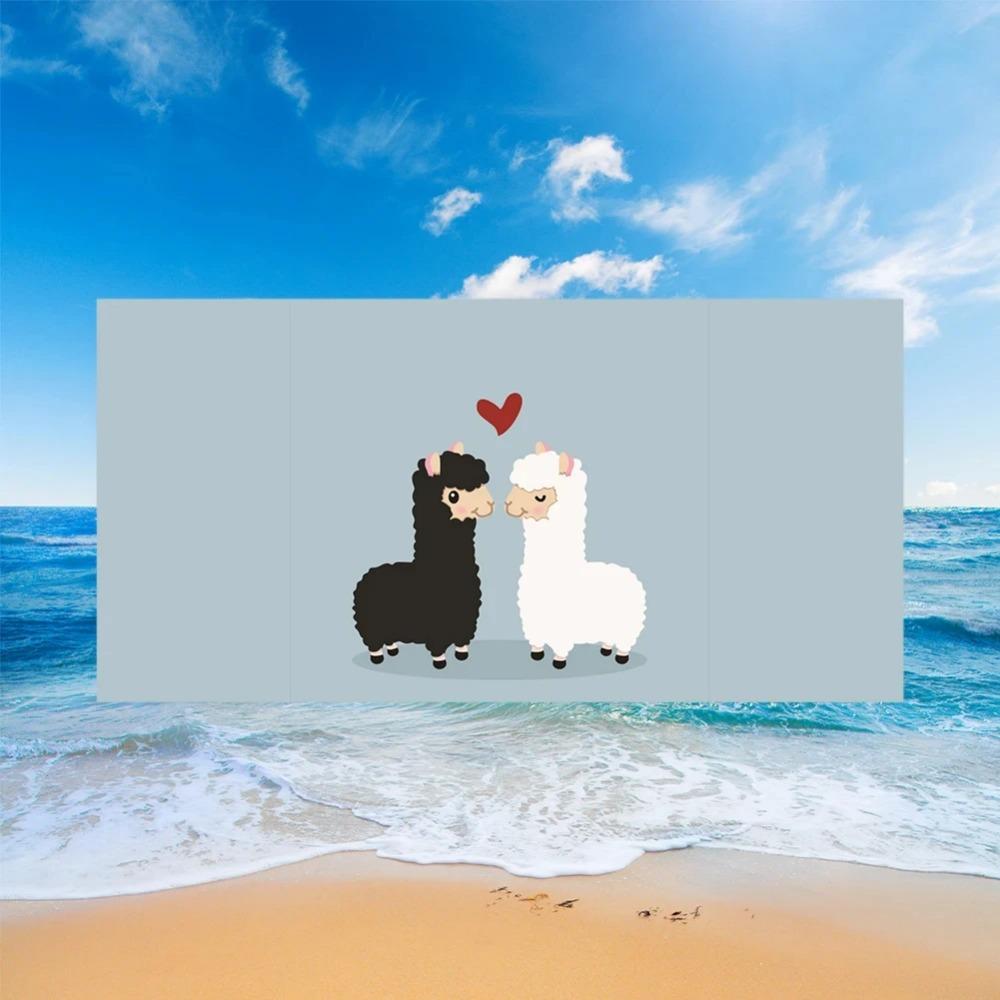 Cute Llama Alpaca Pattern Beach Towel Cartoon Animal Bath Towel for Sport Camping Yoga Surf Microfiber Quick Dry Swimming Cover