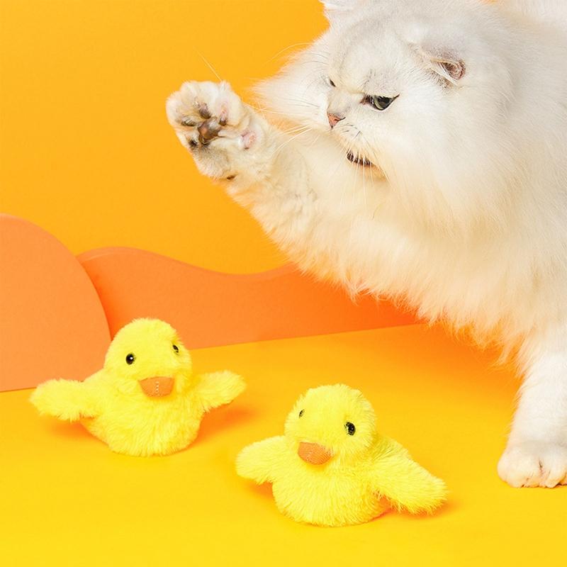 Электрическая утка Кошки Игрушка Большая Собака Кошки Игрушка Утка Желтая Утка Котёнок Утка Игрушка