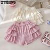 Girl's Korean Cake Skirt Summer Lace Casual Pants Baby Girl's Summer Outfit Fashionable and Sweet Shorts