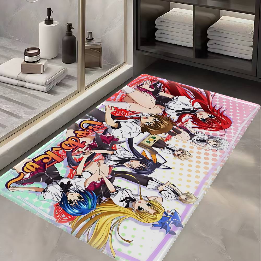 H-High S-School DxD Anime Entrance Door Mat Nordic Style Home Doormat Bathroom-Toilet Mats Bedroom Hotel Decor Mat