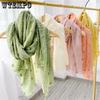 Korean Version Solid Color Super Big Spring and Autumn Cotton and Linen Plaid Scarf Women's Winter Shawl Korean Scarf Women
