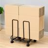 YAMAZEN Cardboard Storage Width X Depth Easy To Store and Not Easy To Fall Over Size and Small Easy To Put Together Cardboard Rack with Casters Black