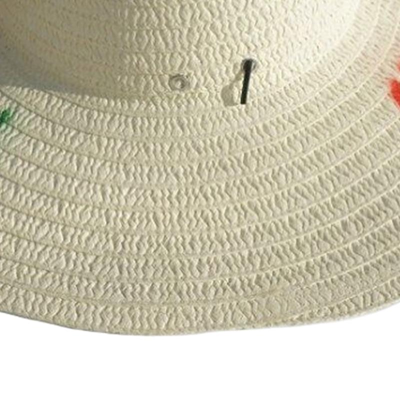 Летняя соломенная шляпа с защитой от солнца, дышащая соломенная шляпа, фермерская шляпа для защиты труда, которая может быть граффити