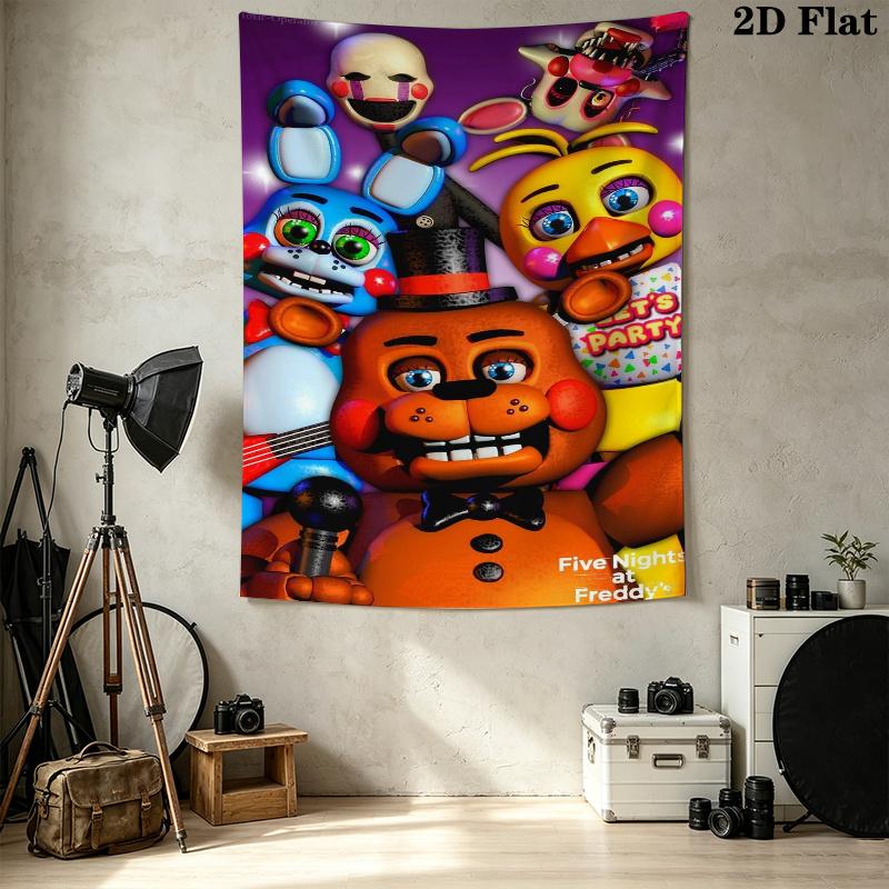 Horror Night Bears Wall Tapestry Aesthetic Wall Hanging Printed Fabric Blanket Decorative Tapestries for Bedroom Living Room Home Decor