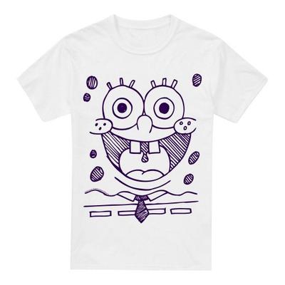 Футболка с рисунком фломастера SpongeBob SquarePants для мужчин