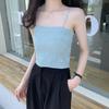 Knitted Cropped Suspender Slim Fit Base Layer Women's Summer New Wear Thin Bandeau Sleeveless Vest