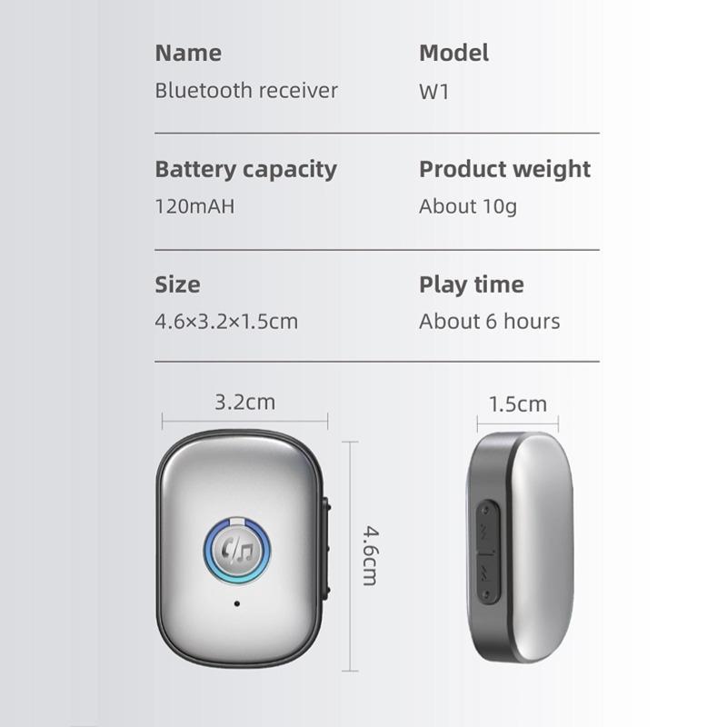 Адаптер приемника Bluetooth 5.3 с разъемами AUX 3,5 мм для автомобильных динамиков, беспроводной аудиоприемник A2DP, поддержка карт TF, автомобильная гарнитура Hands Free