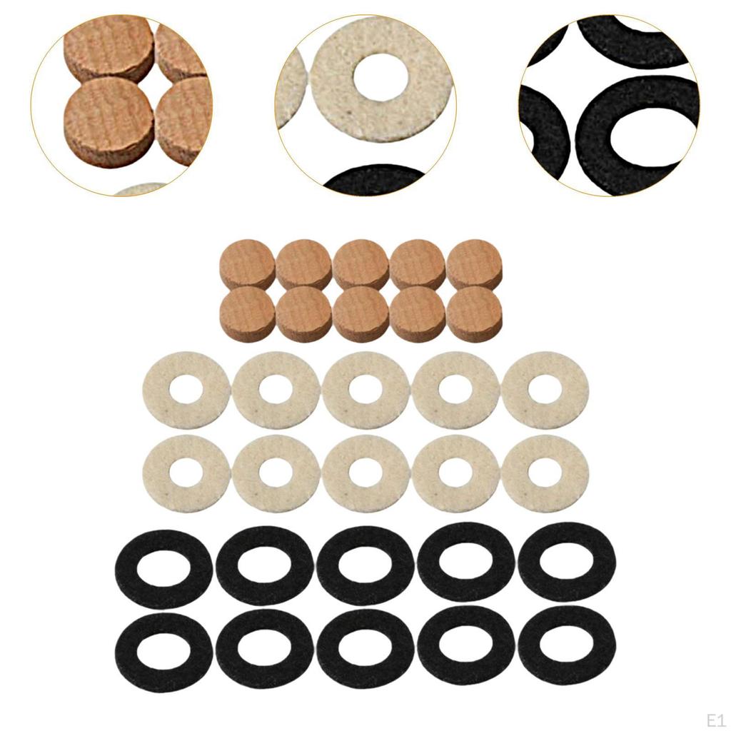 Trumpet Valve Felt Washers Cushion Replacement Maintenance Kits Portable