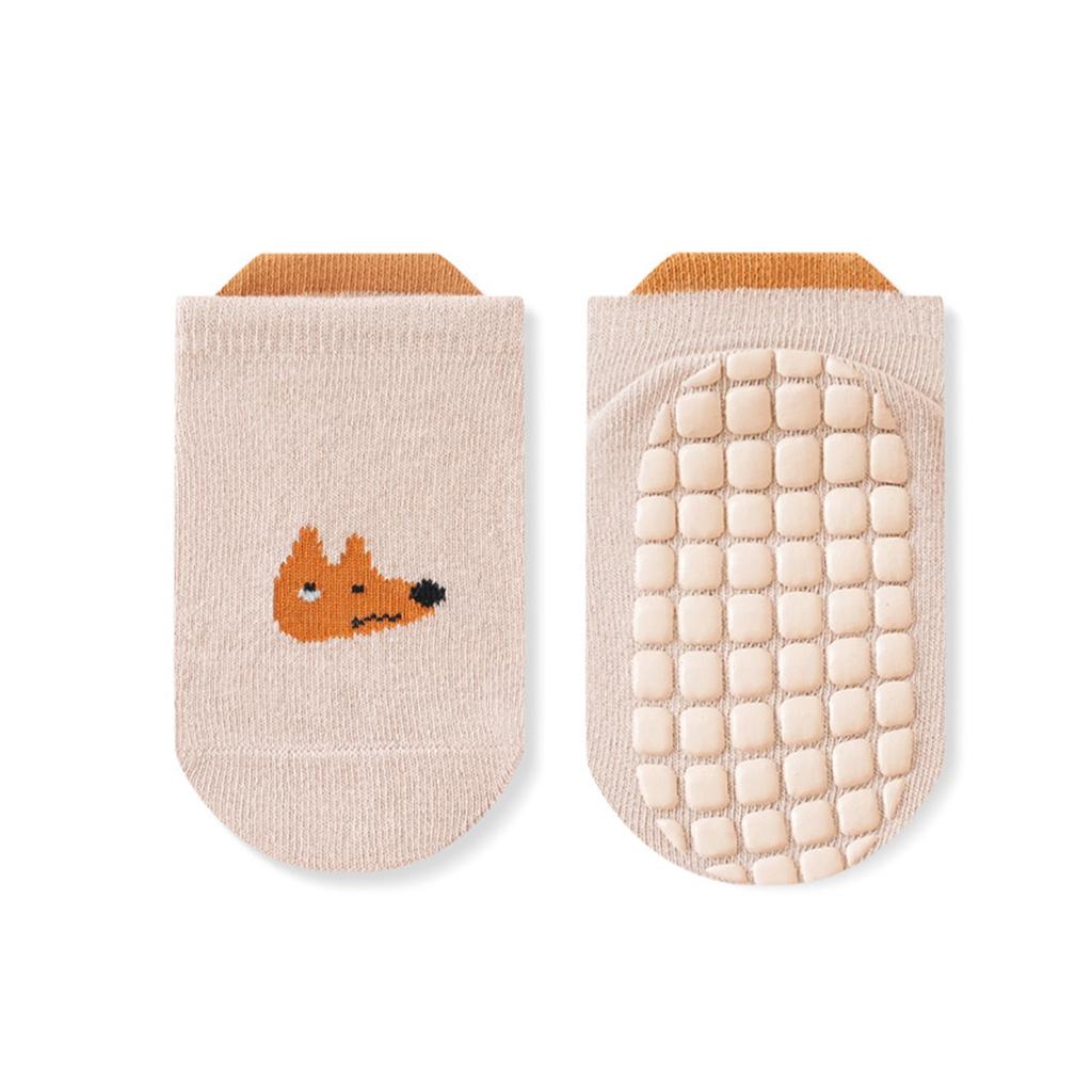 Носки для малышей, носки с нескользящей резиновой подошвой, дышащие хлопковые носки с героями мультфильмов, носки для первых походов, детские носки для ходьбы в помещении