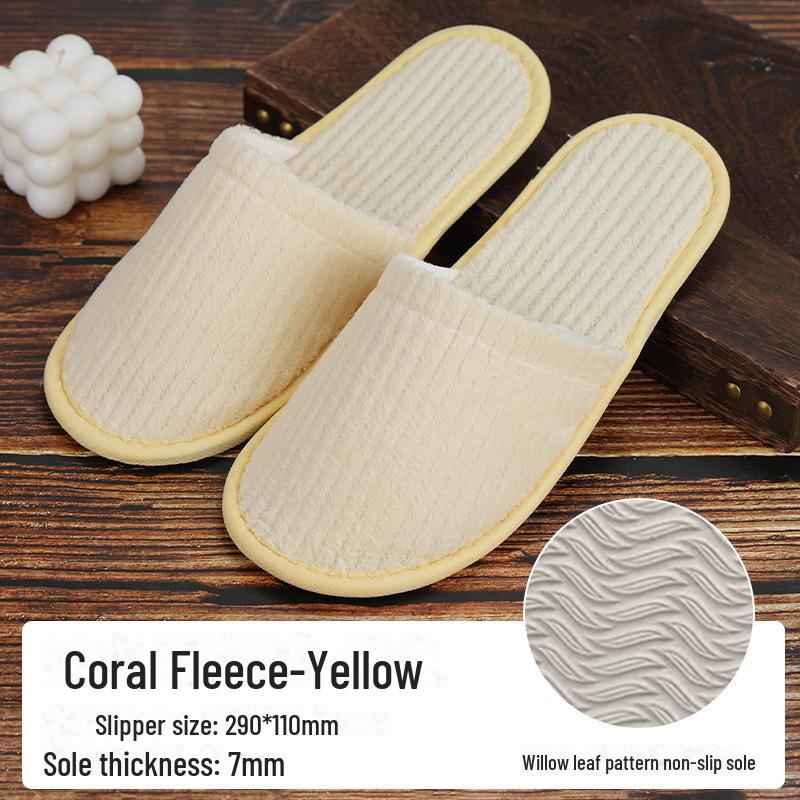 Plush Winter Non-Slip Disposable Slippers for Hotels & Homestays