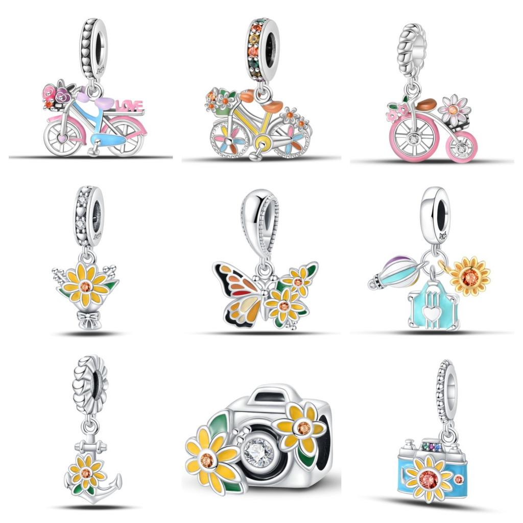 DIY Accessories Pendant Beads Flower Bike Camera Pendant