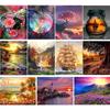 5D DIY Diamond Painting Evening Cloud Sea Scenery Art Diamond Embroidery Cross Stitch Kit Full Rhinestone Mosaic Home Decor