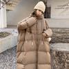 Куртка молочная жужжащая пуховая куртка женская средняя и длинная зимняя жареная уличная популярная большая стеганая утолщенная 90 белая утиная пуховая куртка