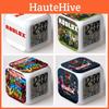 Alarm Printing Roblox Glowing Led Color Change Digital Colorful Luminous Clock