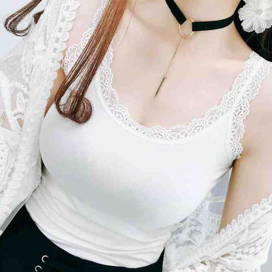 Женский летний тонкий жилет с v-образным вырезом без рукавов, облегающие топы на бретелях, сплошной цвет, камзол с кружевной отделкой, уличная одежда