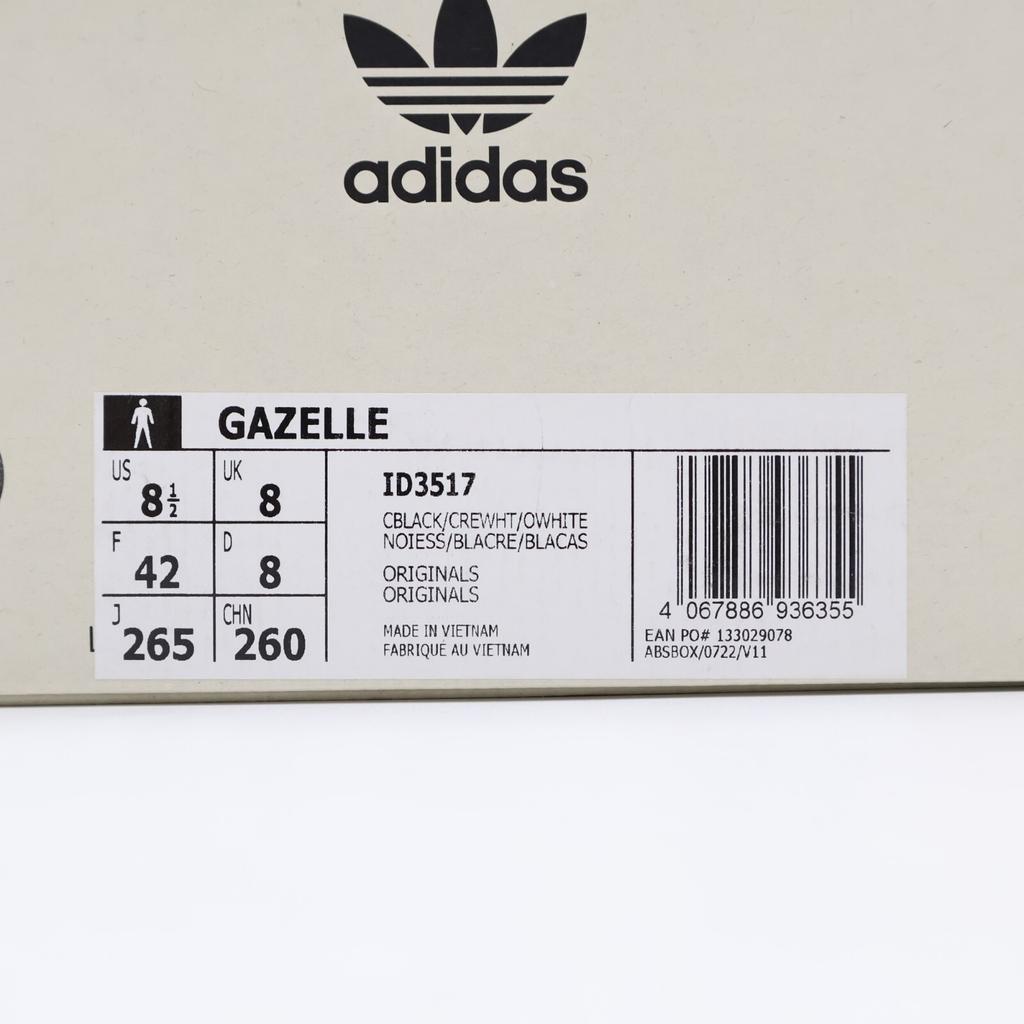 ID3517 ОБУВЬ adidas Originals Gazelle Core Black Cream White (Мужской)