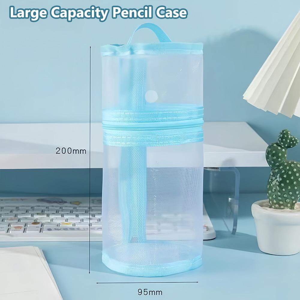 Цилиндрический пенал Двухцелевая сумка для канцелярских товаров Высококачественный пенал Школа Офис