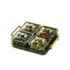 Modern Divided Serving Dishes Translucent Fruit Storage Tray Dried Fruit Plate  Bedroom