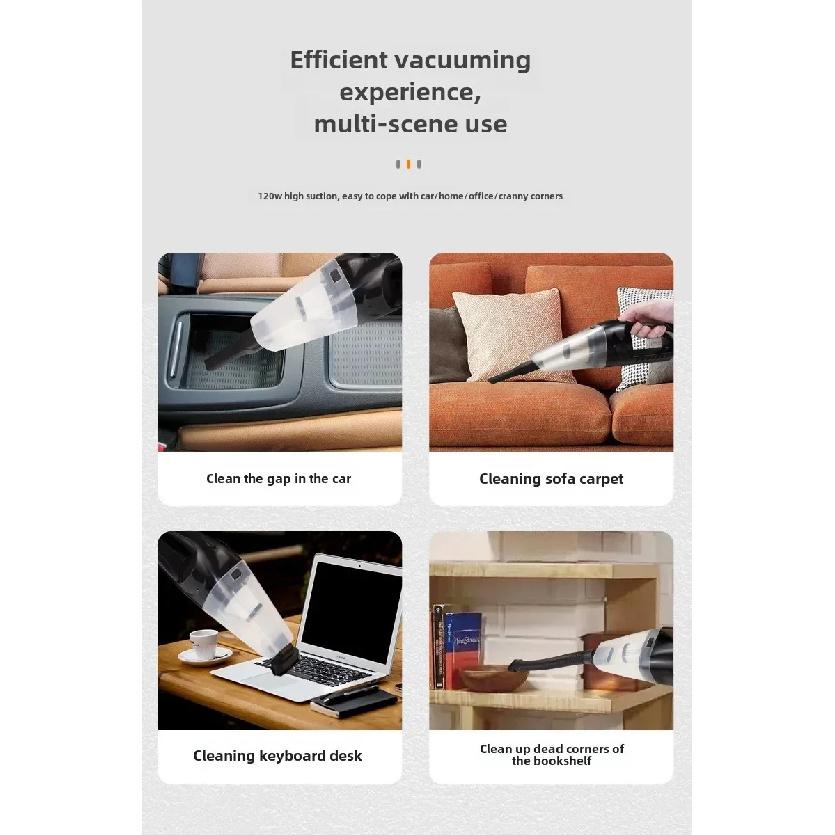 Hot-selling portable high-power motorcycle vacuum cleaner, suitable for cars and homes, handheld wet and dry vacuum cleaner